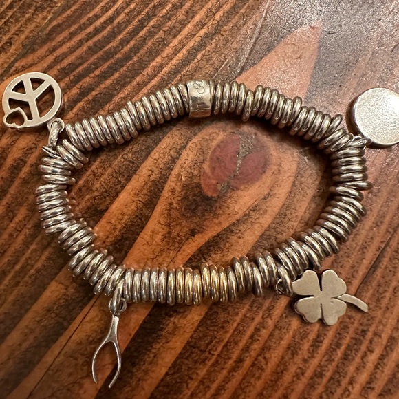 Links of London silver Sweetie bracelet with charms and 5 gold plated links - Picture 5 of 5